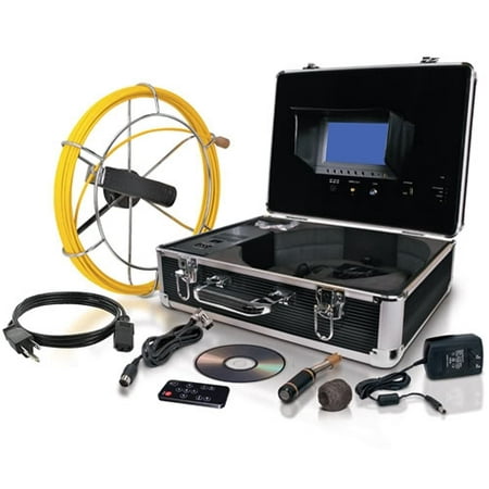 Video Snake SWJ-3188D 65' Pipe Wall Sewer Inspection Color LED Camera System