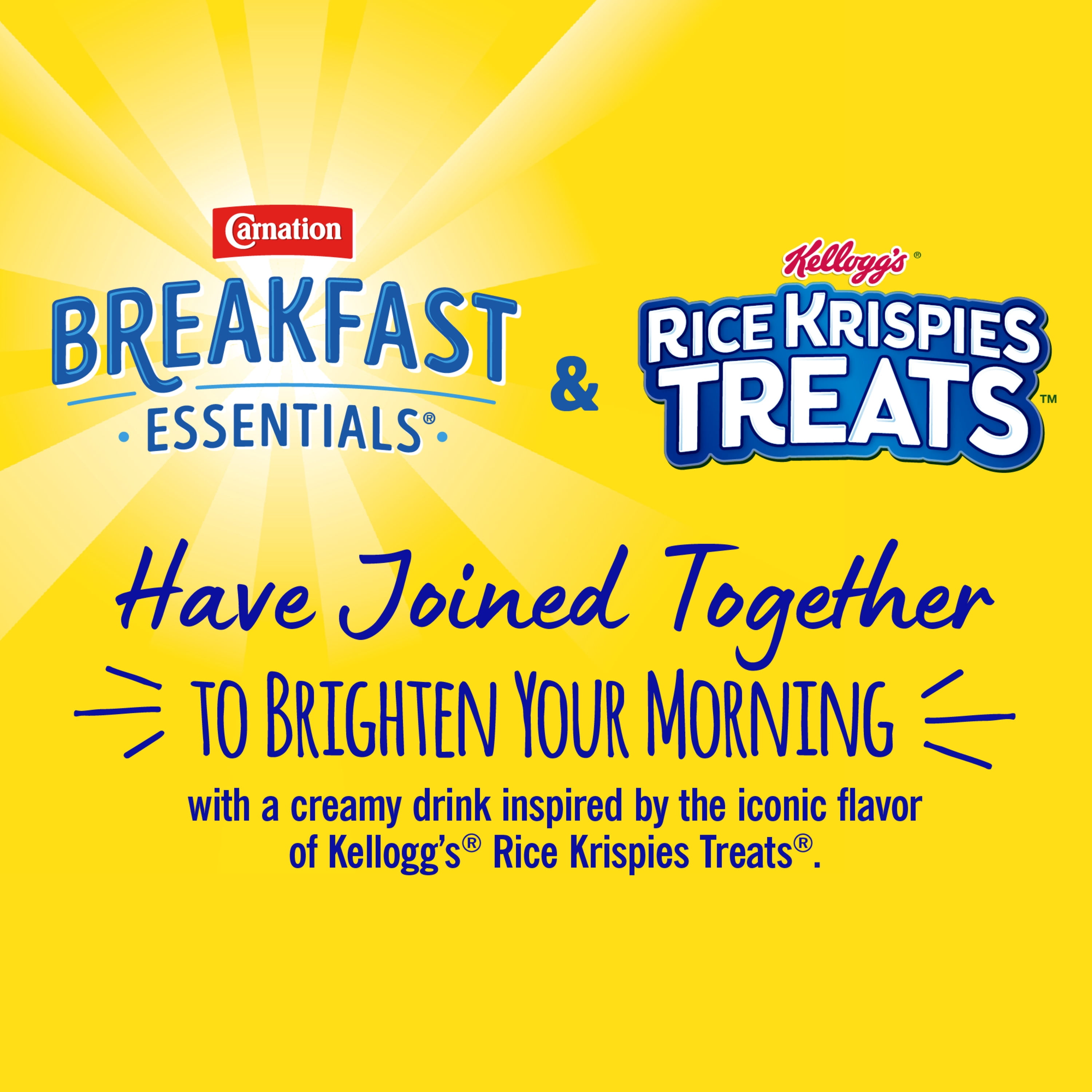 Carnation Breakfast Essentials® Kellogg’s® Rice Krispies Treats™ Flavored Nutritional Drink, 10 g Protein, 6 - 8 fl oz Bottles