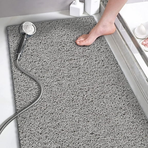 Large Silicone Cat Litter Mat, Waterproof/Urineproof, Litter Recycling, Easy to Clean, Soft on Kitty Paw (22"X34"- Grey)