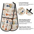 thumbnail image 4 of Dailycode Double Sided Oven Mitt with Loop Heat Resistant Kitchen Long Potholders 7" x 35" Beautiful Flower Bouquets, 4 of 6