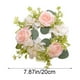 thumbnail image 3 of Candelabros de hortensia y rosas para decoración navideña, corona de flores artificiales, jarrón de cristal, decoración festiva para sala de estar, marco de metal, dormitorio., 3 of 9
