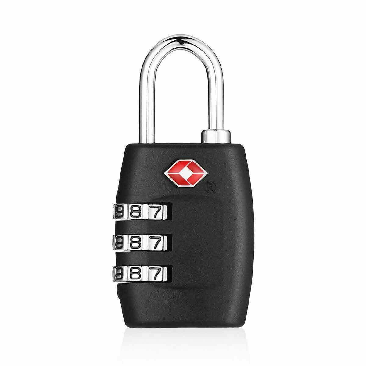 TSA Lock Suitcase Travel Luggage 3 Digit Combination Reset Padlock