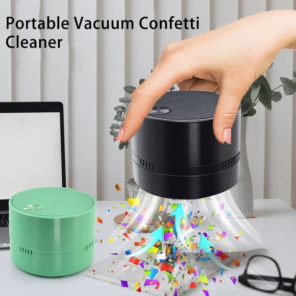 Aspirateur Brosse en Nylon à Lame Spiralée à 360 Degrés Filtre à Mailles Fines Super Aspiration Faible Bruit Dépoussiérage Puissant Mini Sans Fil Collecteur de Poussière de Table Usage Domestique