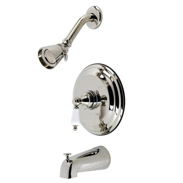 Kingston Brass KB3636PL Robinet de Baignoire et Douche Restauration, Nickel Poli