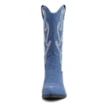 thumbnail image 2 of Soda Women Boots Pointed Toe Low Heel Rhinestone Bling Mid-Calf Western OZIE-S Blue Denim 6.5, 2 of 4