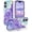 Violet, variant on CASEFIV for iPhone 17 Case with Magnetic Invisible Ring Stand [Compatible with Mag-Safe], Full Body Rugged Slim Shockproof Marble Pattern Design Casefor Women Men Girls, Rose Gold