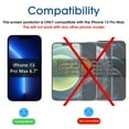 thumbnail image 6 of (3 Pack) amFilm iPhone 14 Plus & iPhone 13 Pro Max (6.7" Display, 2021) Tempered Glass Screen Protector, 6 of 6