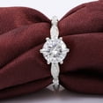 thumbnail image 3 of solitaire jewels 1.5CT Round Moissanite Nature Inspired Engagement Ring For Women, 18K White Gold, 3 of 7