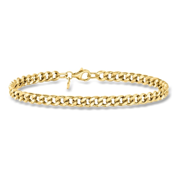 Ross-Simons Italian 4mm 14kt Yellow Gold Curb-Link Bracelet, Women's, Adult