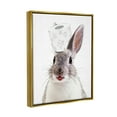 thumbnail image 3 of Stupell Industries Rabbit Balancing Toilet Paper Animals & Insects Painting Gold Floater Framed Art Print Wall Art, 3 of 6