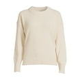 thumbnail image 4 of Time and Tru Women's Long Sleeve Eyelash Crewneck Pullover Sweater, Sizes XS-XXL, 4 of 5