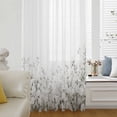 thumbnail image 6 of White Floral Sheer Curtains 108" Extra Long, Vintage Botanicals Blossom Motif Spring Light Filering Curtains, Privacy Drapes Simi Floor to Veiling Curtain for Living Room Bedroom Window Treatment, 6 of 9