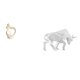 thumbnail image 1 of Estatua abstracta de resina, escultura de arte moderno, figura de toro, adorno elegante con textura suave, ideal para regalar y decorar el hogar., 1 of 8