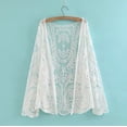 thumbnail image 2 of Baberdicy Womens Cardigans Lightweight Limited Time Deal, Women's Spring/Summer Cotton Embroidered Lace Cardigan Short Bat Sleeve Loose Shawl 7 Inch Sleeve Air Conditioning Hoodie for Women, 2 of 4
