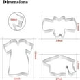 thumbnail image 2 of Clearance Graduation Cookie Cutters Set Stainless Graducation Cap Cookie Cutter Diploma Graduation Gown Dress Cookie Cutter For Graduation Celebration for Home & Kitchen Silver, 2 of 7