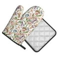 thumbnail image 2 of KLL Floral Pattern Oven Mitts and Pot Holders 2pcs Sets for Kitchen, Oven Mitt Heat Resistant 536°F, Oven Gloves for Kitchen,Cooking and Baking, 2 of 7