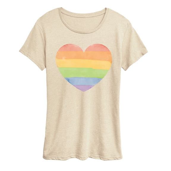 Instant Message - Rainbow Heart Short Sleeve Graphic T-Shirt