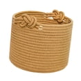 thumbnail image 1 of Cesta tejida pequeña decorativa para regalo, cesta redonda para llaves, juguetes de bebé, mantas Marrón, 1 of 9