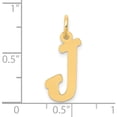 thumbnail image 4 of 10K Medium Script Letter J Initial Charm Yellow Gold Material Unique Opulent Elegant Perfect for adding elegance to any outfit, 4 of 4