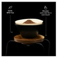 thumbnail image 4 of Drevy Artisan Series Pour-Over Coffee Maker Set with Ceramic Cone, Wood Ring and Stainless Steel Stand, 1-2 Cup Personal Size - Bamboo Accents, Easy to Clean, BPA, 4 of 9