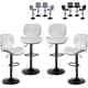 thumbnail image 1 of SELECTSHOP Set De 4 Bancos De Cocina Mostrador Barra Silla Taburete Comedor Respaldo Alto Altura Regulable y Función Giratoria 360° (4 Piezas Blanco), 1 of 9