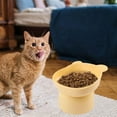 thumbnail image 6 of Raised Cat Bowl Neck Protection Elevated Cat Bowl Lightweight Stable Durable Cats Snack Bowl Pet Feeding Bowl for Cats Dogs Yellow, 6 of 8