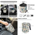 thumbnail image 4 of Xoenoiee Blue Hummingbird Floral Print Car Front Seat Covers 12Pcs Set with Steering Wheel &Seat Belt Cover Car Trash Can Armrest Cover Air Vent Bag Rear View Mirror Cover Cup Coasters Kychain, 4 of 7