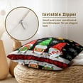 thumbnail image 4 of Merry Christmas Throw Pillow Covers Set of 2 Black Gnomes Pillowcases 20x20 Inch Holiday Decorative Throw Cushion Case for Home Sofa Couch, 4 of 6