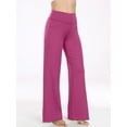 thumbnail image 3 of NELEUS Womens Plus Size 31" Wide Leg Pants Athletic Yoga Stretch Loose Legging Casual Sweatpants with Pockets,Rose pink,US Size 2XL, 3 of 12