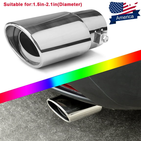 Elegant Choise Auto Car Stainless Steel Rear Exhaust Pipe Tail Muffler Tip Round Accessories
