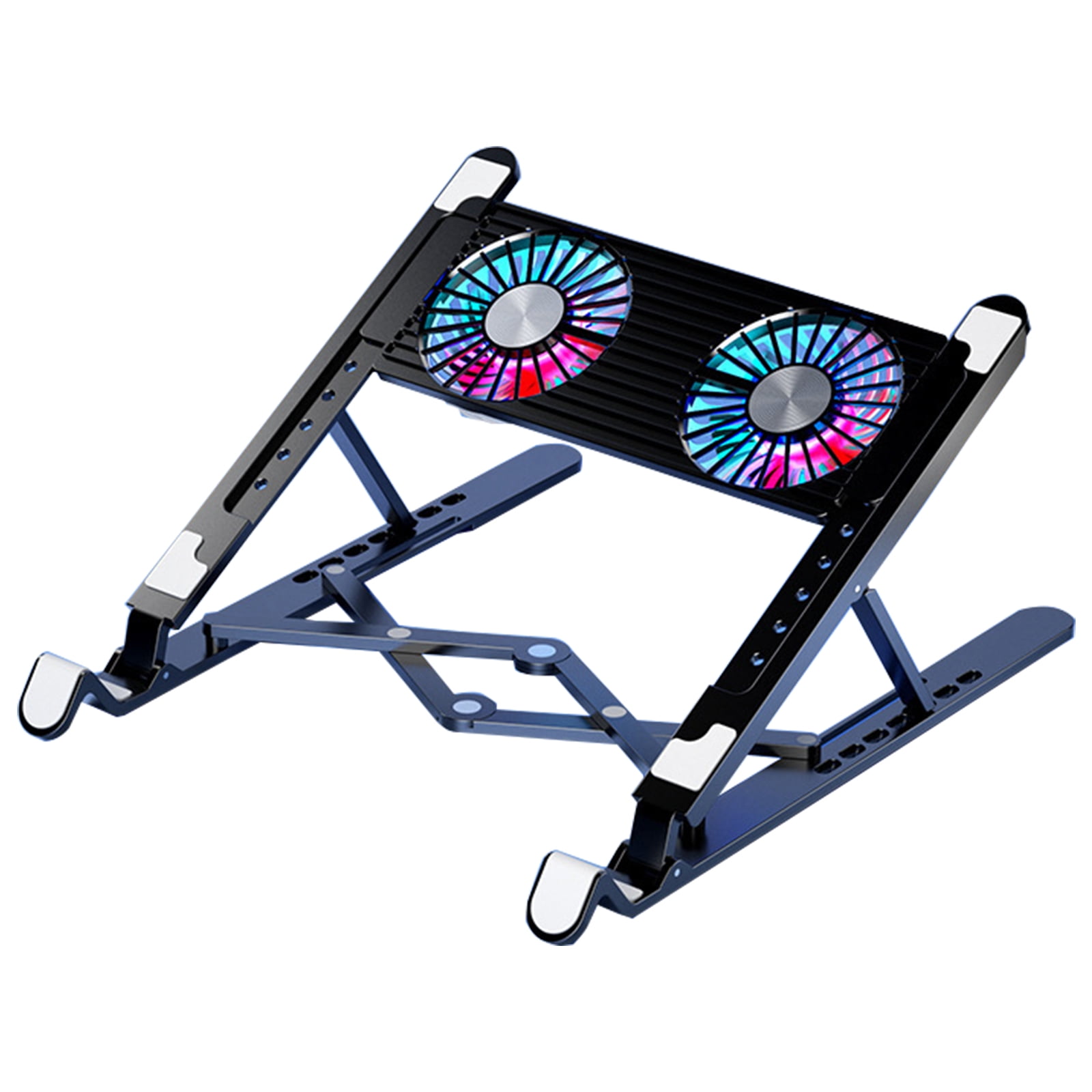 Plastic Laptop Cooling Pad Gaming Laptop Stand Portable Computer Stand Risers LED Fan Folding Bracket for Laptop