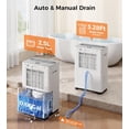 thumbnail image 4 of 2500 Sq.Ft Dehumidifier for Basement with Drain Hose, 32 Pints Dehumidifiers Home, Large Room, Bathroom, Bedroom, Low Noise With Smart Compressor, Intelligent Humidity Control, 24HR Timer, 4 of 5