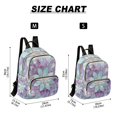 thumbnail image 3 of JIALIOU Mini Backpack Purse for Women Quilted Casual Daypack Small Travel Shoulder Bag, Violet Floral Stained Glass, 3 of 7