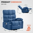 thumbnail image 3 of JONPONY Power Lift Recliner Chair for Elderly with Heat and Massage, USB Charge Port and Side Pocket, for Living Room, Blue, 3 of 11