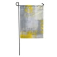thumbnail image 1 of KDAGR Gray Blocks Grey and Yellow Abstract Painting Contemporary Gallery Home Garden Flag Decorative Flag House Banner 28x40 inch, 1 of 2