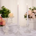 thumbnail image 2 of Set de portavelas de cristal cónico Suclain con 12 velas blancas, 2 of 6
