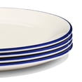 thumbnail image 2 of Made In Cookware - 10" Dinner Plates - Set of 4 - White With Navy Rim - Porcelain - Crafted in England, 2 of 8