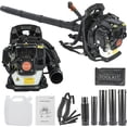 thumbnail image 2 of Floseru 52CC Gas Backpack Leaf Blower, 2-Stroke 550 CFM 200 MPH Gas Powered Engine, Low Vibration and Ergonomic Design with Cruise Control for Outdoor GardenYard Cleaning and Snow Removal, 2 of 10