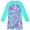 C/Cyan Mermaid, variant on 4-12T Kids Girls Mermaid One Piece Swimsuits Swimwear Long Sleeve Rash Guard Zipper Front Bathing Suit