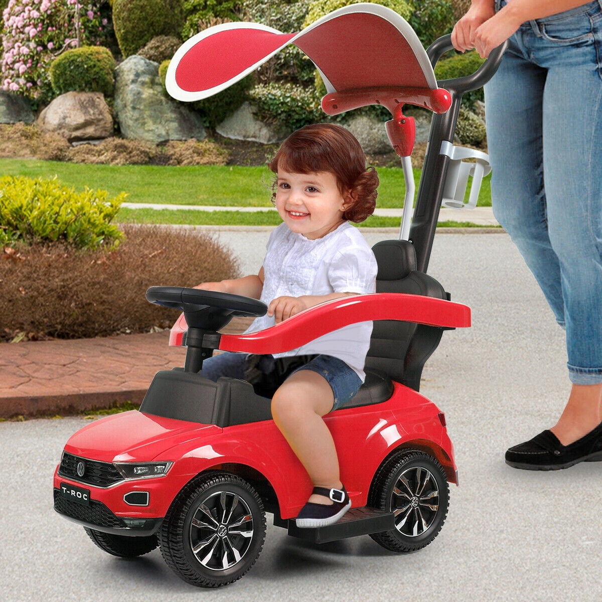 Veryke Kids Ride on Toys, Baby Stroller 3in 1 Car for