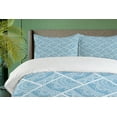 thumbnail image 4 of Ambesonne Vintage Duvet Cover Sets, Paisley Style, 2-Queen, Pale Slate Blue White, 4 of 7