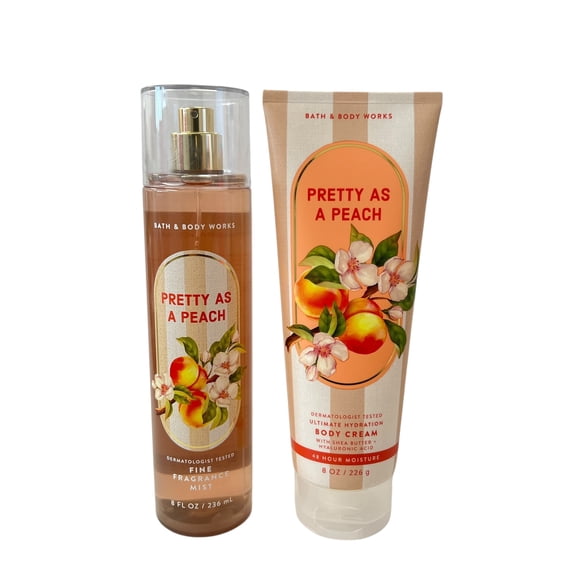 Bath & Body Works Pretty As A Peach Mist & Body Cream Set