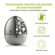 thumbnail image 2 of Temporizador Minutero Huevo Acero Inoxidable Malubero Forma: Redonda, 2 of 3