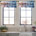 thumbnail image 3 of LALILO Kitchen Curtain Valance Surface Blue Ice Frozen Lake Rod Pocket Window Curtain 52"x 18" Set of 2, 3 of 5