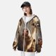 thumbnail image 3 of Balery Adorable Flower Field Cow Sudadera ligera de manga larga con capucha y protección solar UPF 50+ para hombre y mujer, ideal para pesca y running-XX-Large, 3 of 7