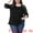 Black, variant on Women's Plus Lace Crew Neck Long Sleeve Casual Blouse 3X Purple Red