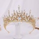 thumbnail image 3 of Zhuge Tiara de boda para novia, diadema de princesa, corona de novia, joyería para el cabello con diamantes de imitación de cristal, decoración para novia, cumpleaños, graduación, boda (amarillo), 3 of 4