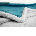 thumbnail image 3 of PAVILIA Plush Sherpa Fleece Throw Blanket Teal Blue | Soft, Warm, Fuzzy Turquoise Throw for Couch Sofa | Solid Reversible Cozy Microfiber Fluffy Blanket, 50x60, 3 of 7