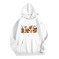 thumbnail image 1 of Rbaofujie Chandails pour Femmes à Capuche avec Cordon de Serrage Mode Manches Longues Imprimé Chandail à Capuchon Blanc Graphique Chandails à Capuchon, 1 of 6