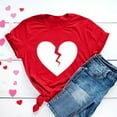 thumbnail image 5 of HongQid Women Short Sleeve Love Heart Graphic Funny Cute T Shirts Tee Casual Summer Tops Red Valentines(Gift Ideas), 5 of 5